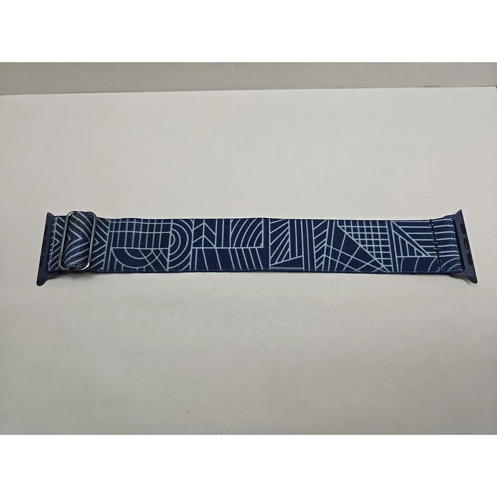 ZOX Theres Nothing You Cant Do 44mm Apple Watch Band Blue Geometric Adjustable